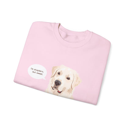 FELPA GIROCOLLO - SONO TESTARDO MA DOLCE Cute Dog Quote Crewneck Sweatshirt