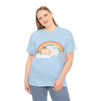 T-Shirt Premom Rainbow Baby I'M Coming