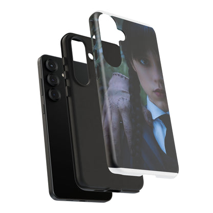 Mercoledì - Gothic Schoolgirl Phone Case — Dark Portrait Protective Tough Case