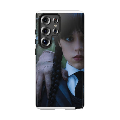 Mercoledì - Gothic Schoolgirl Phone Case — Dark Portrait Protective Tough Case