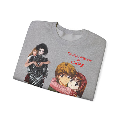Felpa Unisex anni 90 Anime Collage Crewneck Sweatshirt — Retro Romance & Gothic Art Graphic