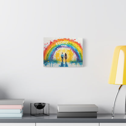 QUADRO TELA - RECOME YOUR RAINBOW - Inspirational Rainbow Art