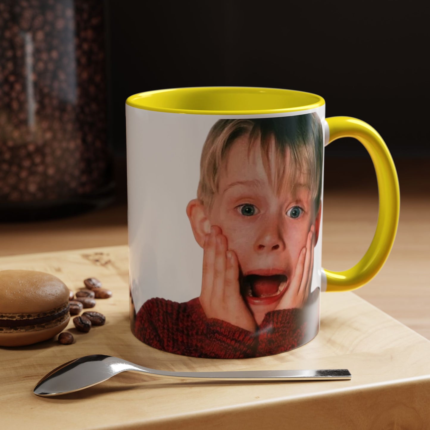 Tazza KEVIN - Home Alone Inspired Accent Coffee Mug — Funny Kid Surprise Face (11/15 oz)