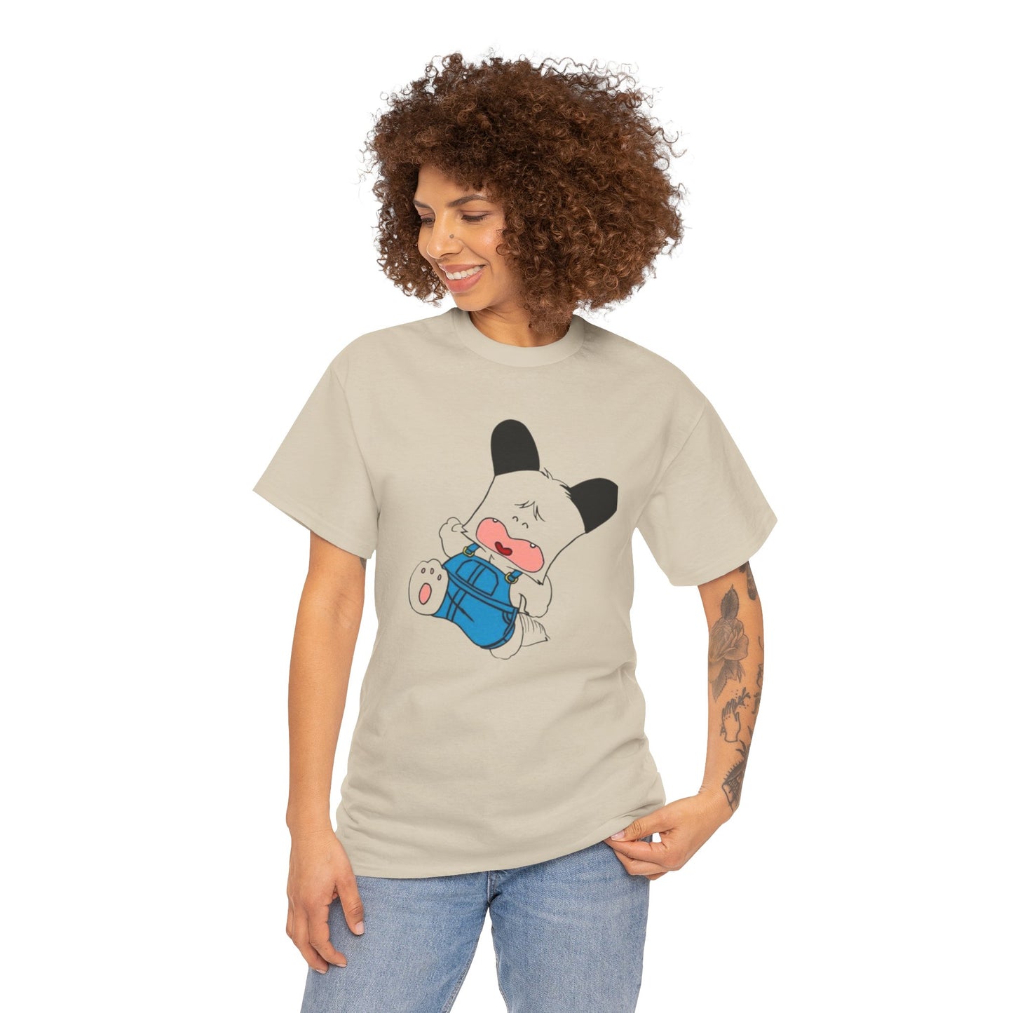 T-shirt Spank - Cute Crying Puppy Graphic Tee — Kawaii Cartoon Dog T-Shirt