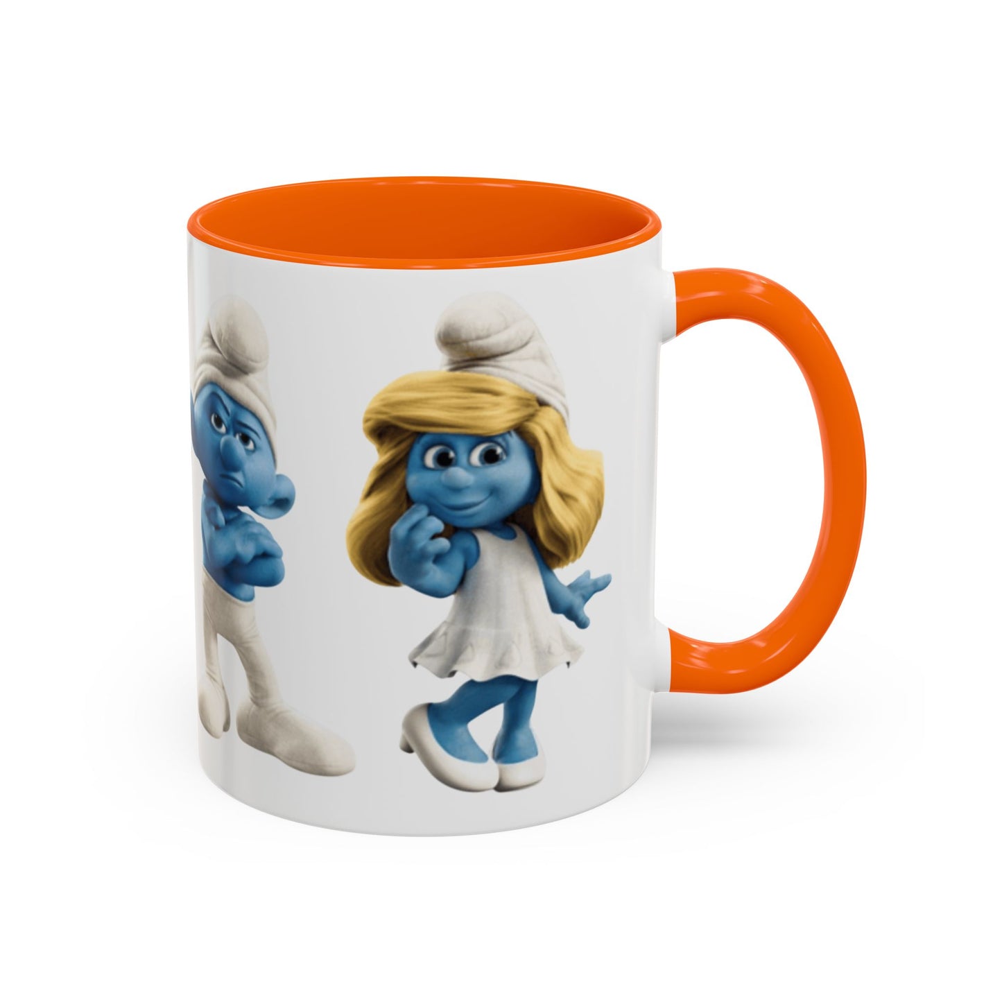 TAZZA PUFFI 3D - Smurf Characters Accent Coffee Mug (11/15oz) — Blue Cartoon Family Coffee Cup