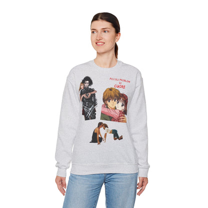 Felpa Unisex anni 90 Anime Collage Crewneck Sweatshirt — Retro Romance & Gothic Art Graphic