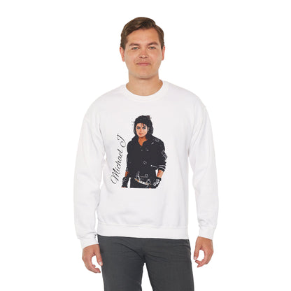 Felpa Michael J - Graphic Crewneck Sweatshirt — Retro Pop Icon Portrait
