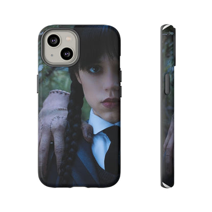 Mercoledì - Gothic Schoolgirl Phone Case — Dark Portrait Protective Tough Case