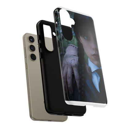 Mercoledì - Gothic Schoolgirl Phone Case — Dark Portrait Protective Tough Case