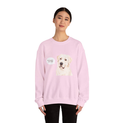 FELPA GIROCOLLO - SONO TESTARDO MA DOLCE Cute Dog Quote Crewneck Sweatshirt