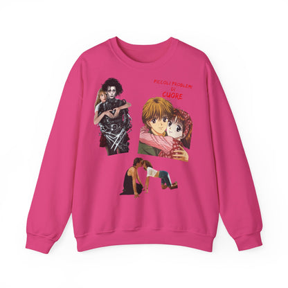 Felpa Unisex anni 90 Anime Collage Crewneck Sweatshirt — Retro Romance & Gothic Art Graphic