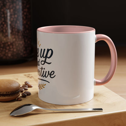Tazza da caffè motivazionale, bicchieri motivazionali, tazza "Rise Up and Stay Positive" IDEA REGALO