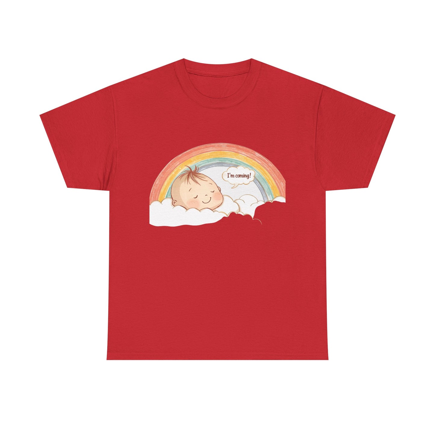T-Shirt Premom Rainbow Baby I'M Coming
