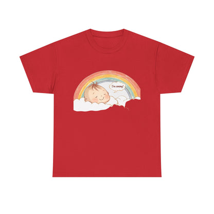 T-Shirt Premom Rainbow Baby I'M Coming
