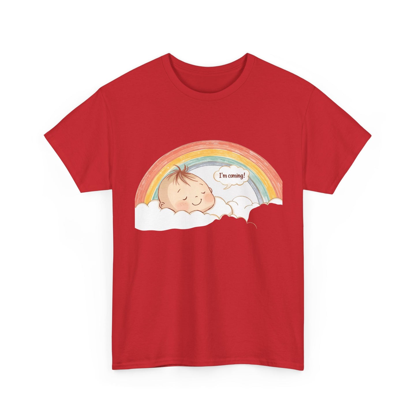 T-Shirt Premom Rainbow Baby I'M Coming
