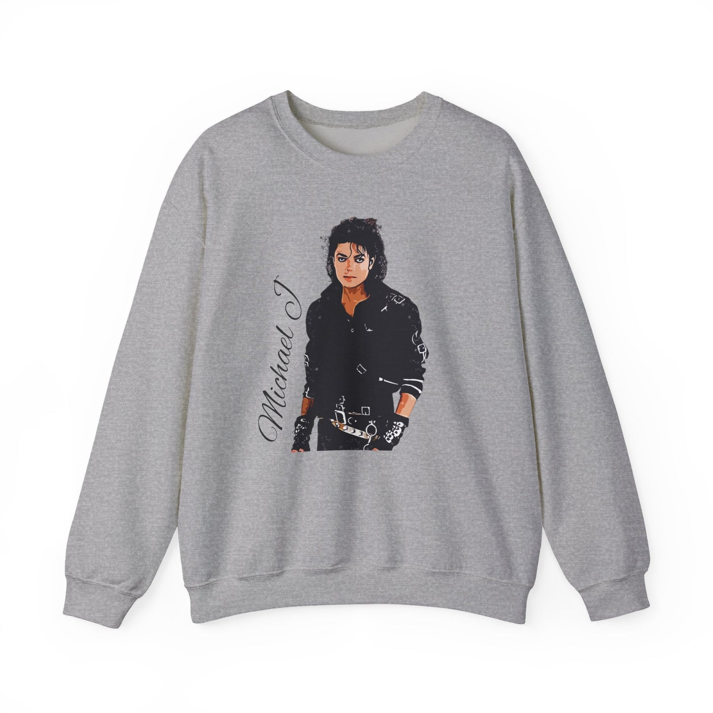 Felpa Michael J - Graphic Crewneck Sweatshirt — Retro Pop Icon Portrait