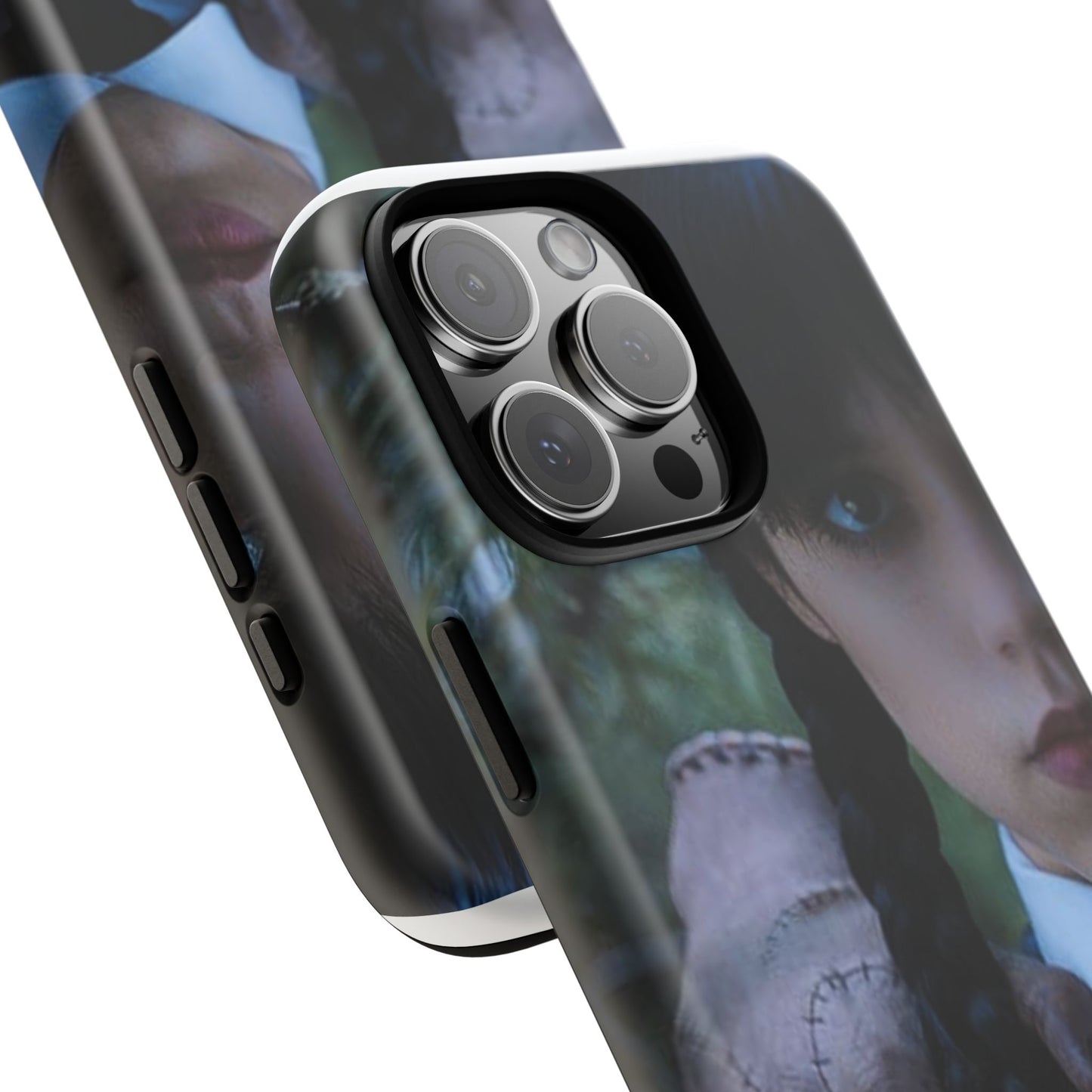 Mercoledì - Gothic Schoolgirl Phone Case — Dark Portrait Protective Tough Case