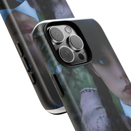 Mercoledì - Gothic Schoolgirl Phone Case — Dark Portrait Protective Tough Case