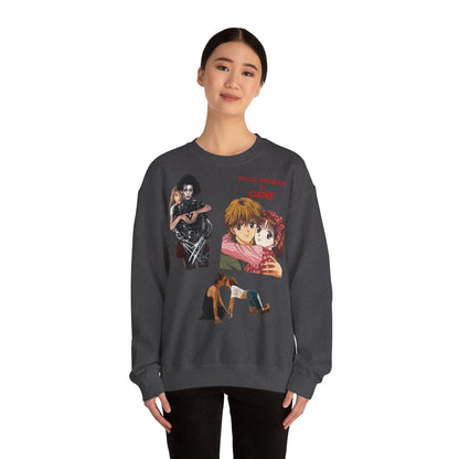 Felpa Unisex anni 90 Anime Collage Crewneck Sweatshirt — Retro Romance & Gothic Art Graphic