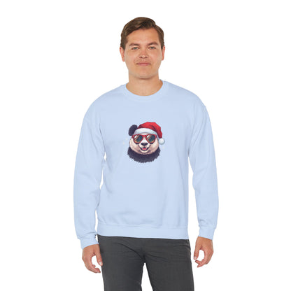 Felpa con buffo Panda natalizio Unisex | Regalo di Natale, Abbigliamento per le feste, Capi essenziali comodi, Girocollo unisex, Felpa carina