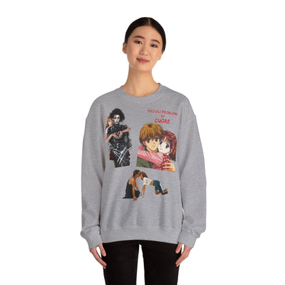Felpa Unisex anni 90 Anime Collage Crewneck Sweatshirt — Retro Romance & Gothic Art Graphic