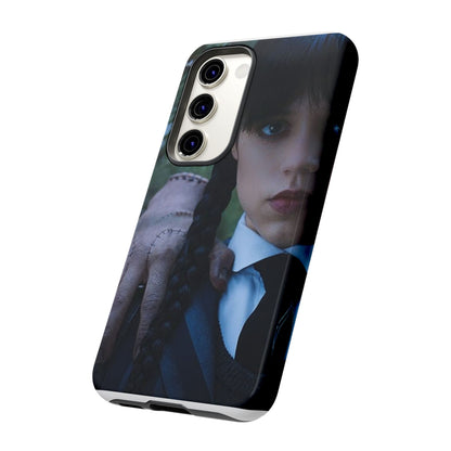 Mercoledì - Gothic Schoolgirl Phone Case — Dark Portrait Protective Tough Case