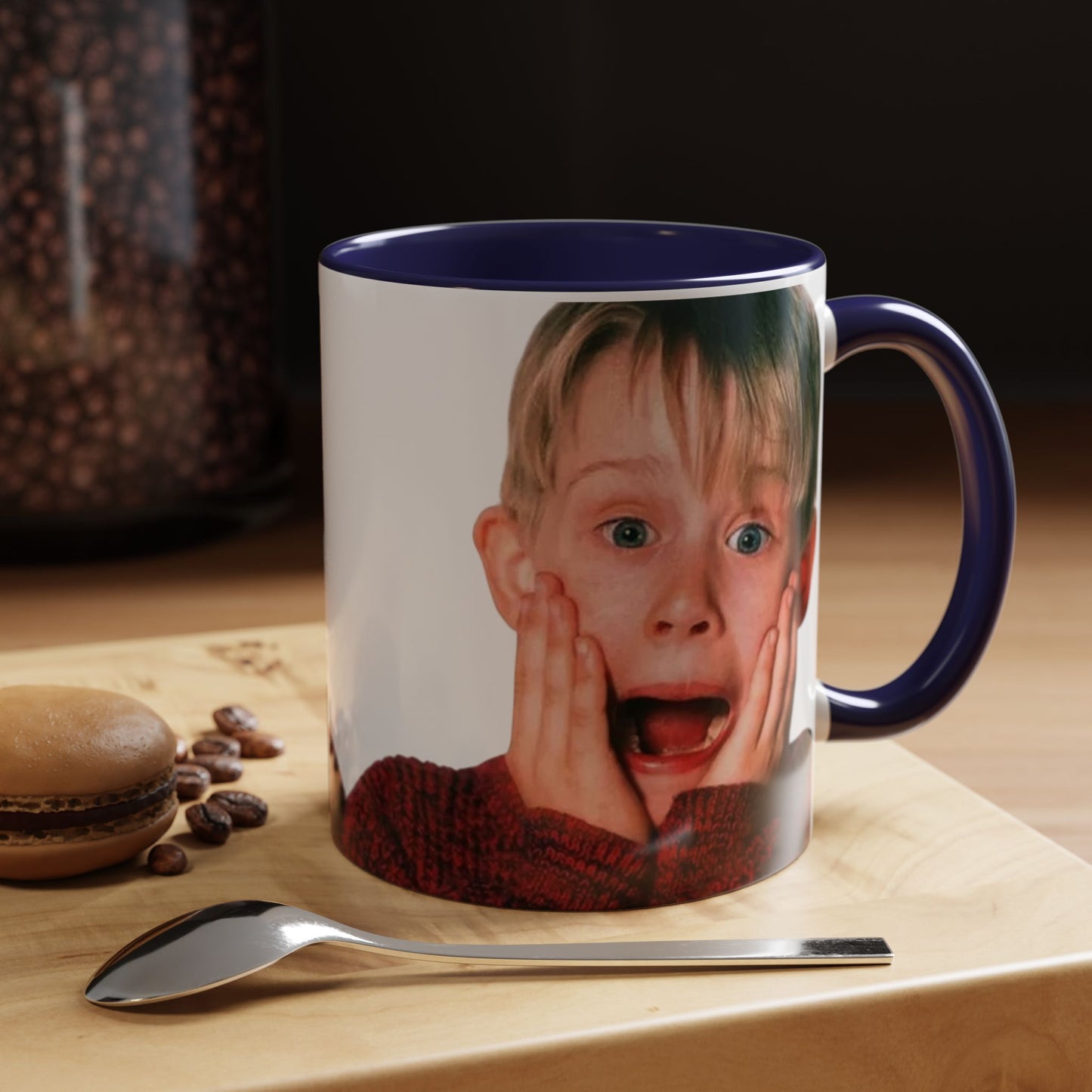 Tazza KEVIN - Home Alone Inspired Accent Coffee Mug — Funny Kid Surprise Face (11/15 oz)