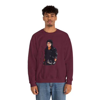 Felpa Michael J - Graphic Crewneck Sweatshirt — Retro Pop Icon Portrait