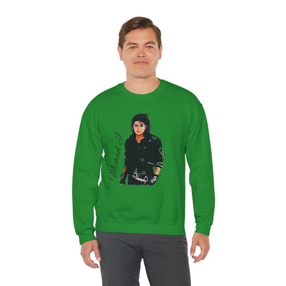 Felpa Michael J - Graphic Crewneck Sweatshirt — Retro Pop Icon Portrait