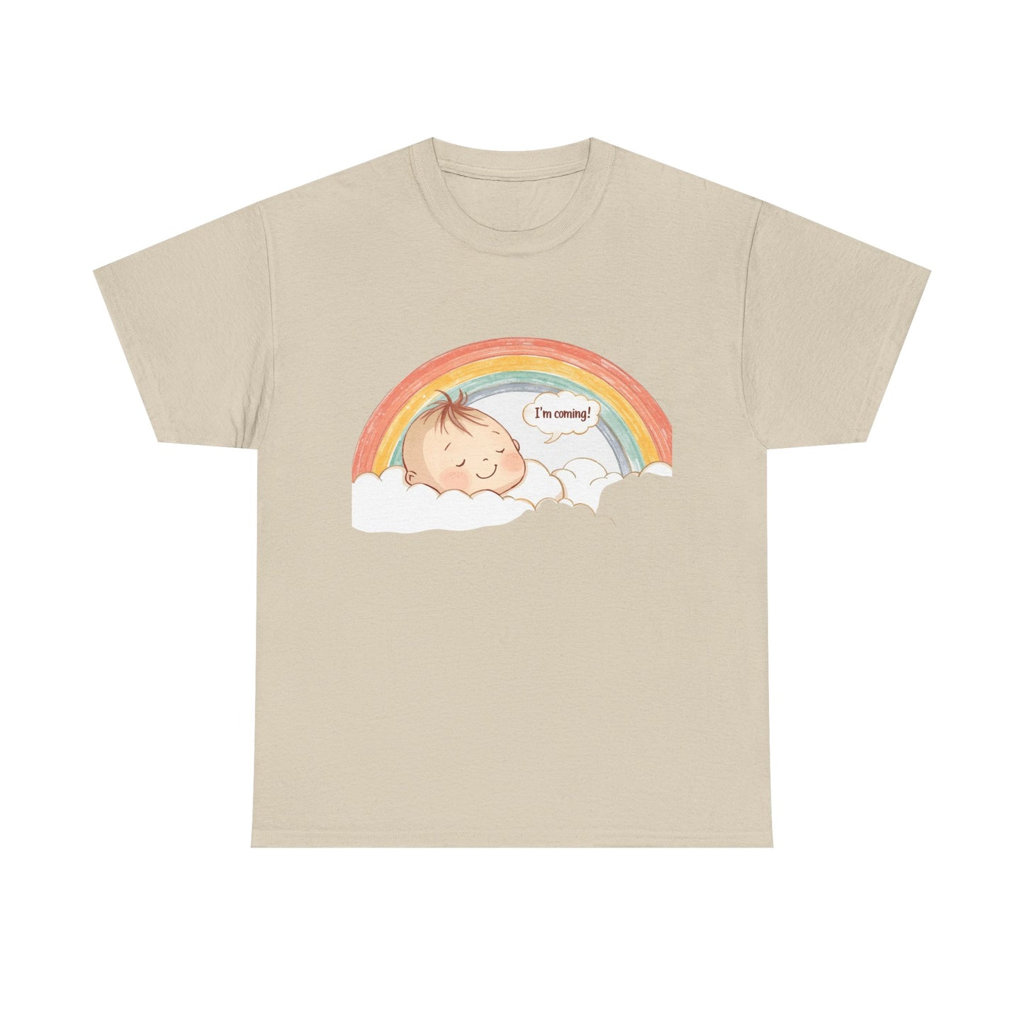 T-Shirt Premom Rainbow Baby I'M Coming