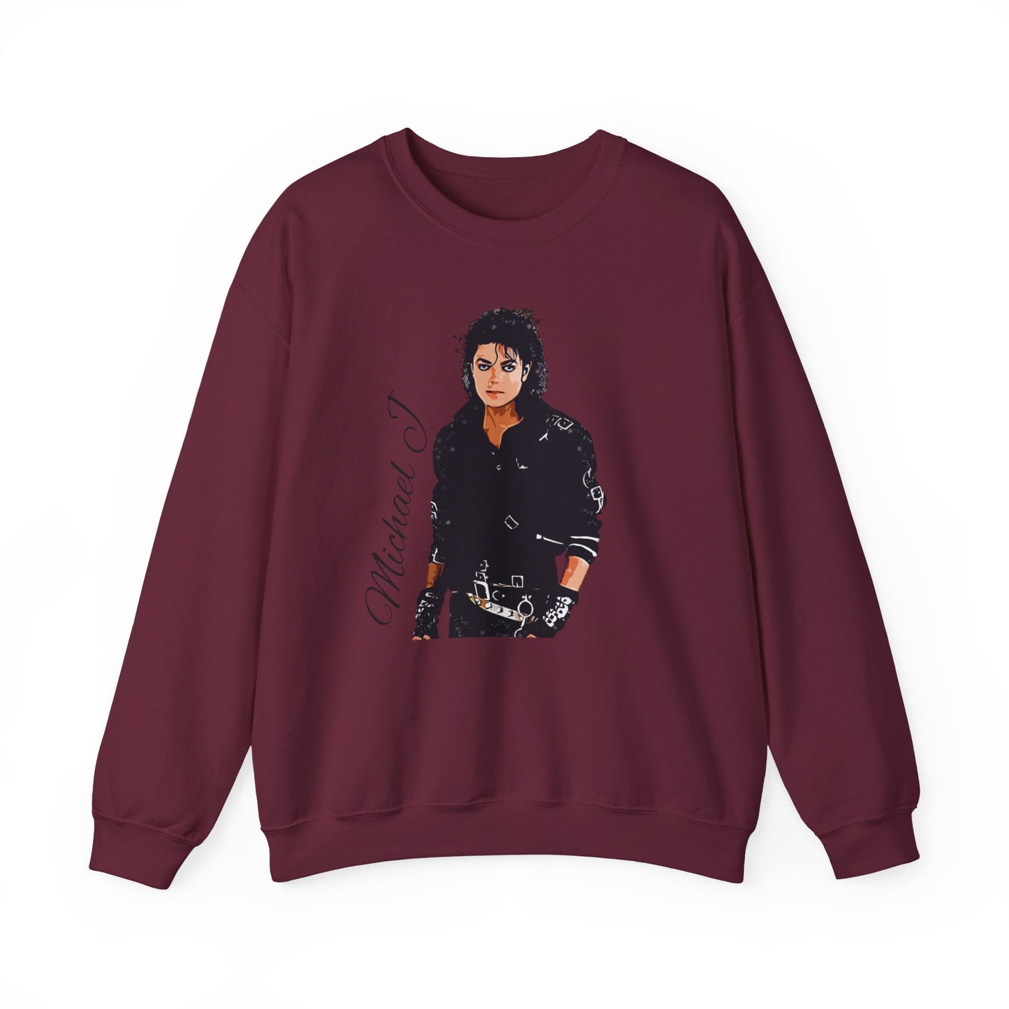 Felpa Michael J - Graphic Crewneck Sweatshirt — Retro Pop Icon Portrait