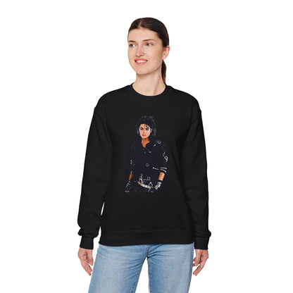 Felpa Michael J - Graphic Crewneck Sweatshirt — Retro Pop Icon Portrait