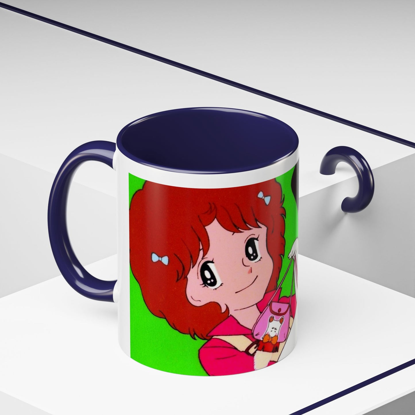 Spank tenero ribacuori Tazza — Whimsical Girl & Bunny Accent Coffee Mug