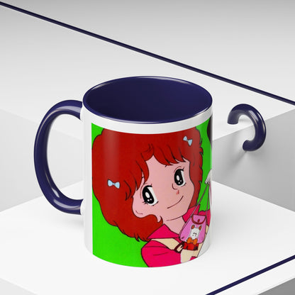Spank tenero ribacuori Tazza — Whimsical Girl & Bunny Accent Coffee Mug
