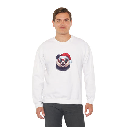 Felpa con buffo Panda natalizio Unisex | Regalo di Natale, Abbigliamento per le feste, Capi essenziali comodi, Girocollo unisex, Felpa carina