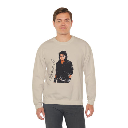 Felpa Michael J - Graphic Crewneck Sweatshirt — Retro Pop Icon Portrait
