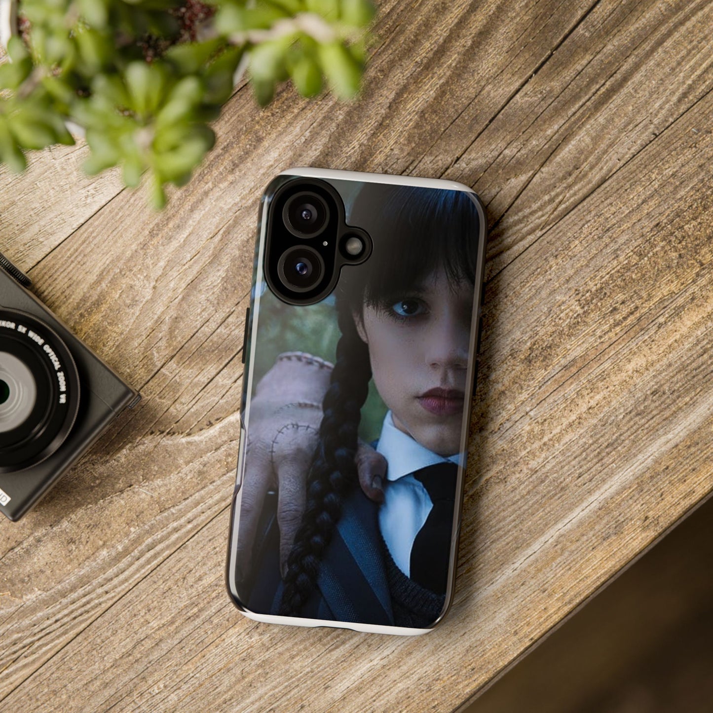 Mercoledì - Gothic Schoolgirl Phone Case — Dark Portrait Protective Tough Case