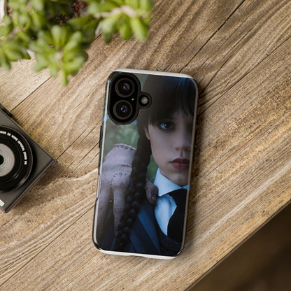 Mercoledì - Gothic Schoolgirl Phone Case — Dark Portrait Protective Tough Case