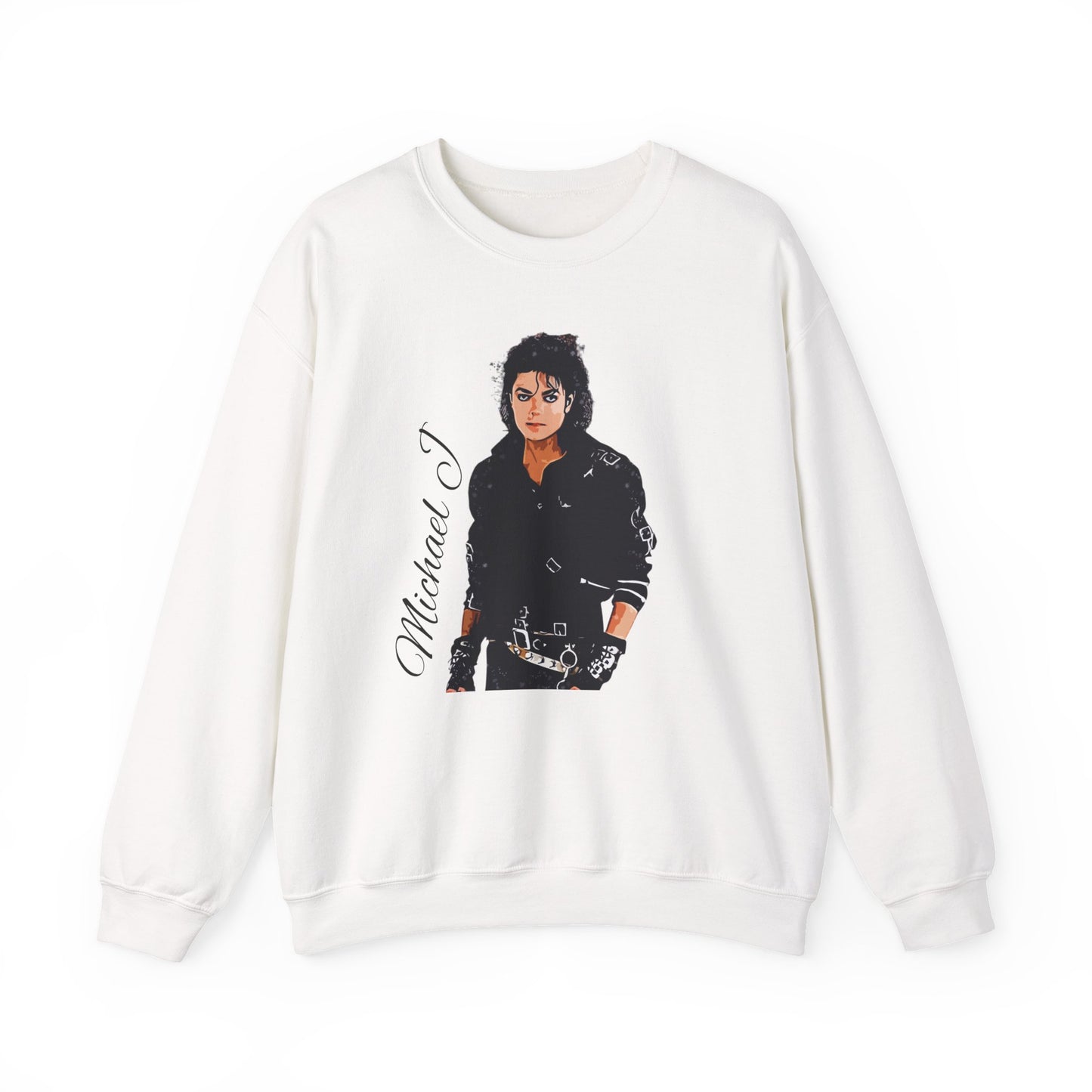 Felpa Michael J - Graphic Crewneck Sweatshirt — Retro Pop Icon Portrait