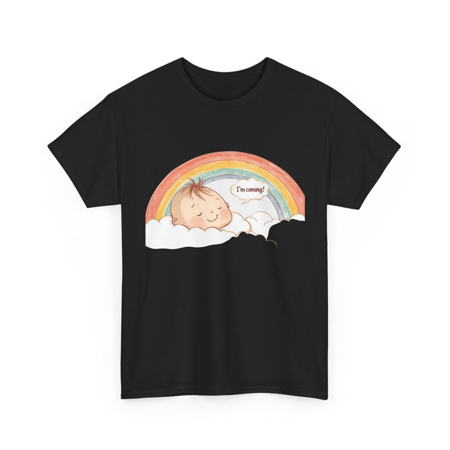 T-Shirt Premom Rainbow Baby I'M Coming