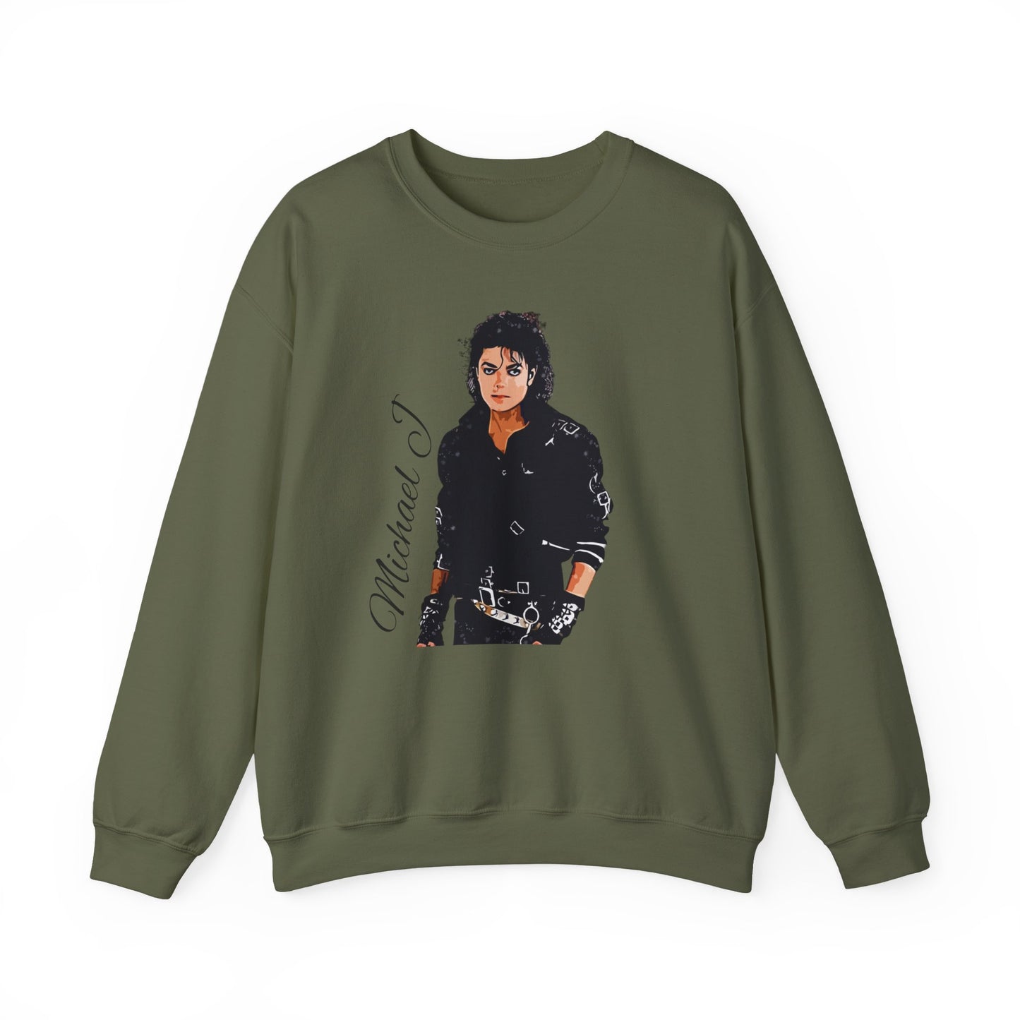 Felpa Michael J - Graphic Crewneck Sweatshirt — Retro Pop Icon Portrait