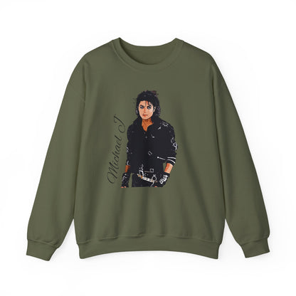Felpa Michael J - Graphic Crewneck Sweatshirt — Retro Pop Icon Portrait