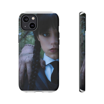Mercoledì - Gothic Schoolgirl Phone Case — Dark Portrait Protective Tough Case