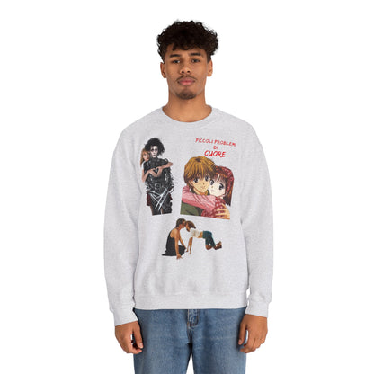 Felpa Unisex anni 90 Anime Collage Crewneck Sweatshirt — Retro Romance & Gothic Art Graphic