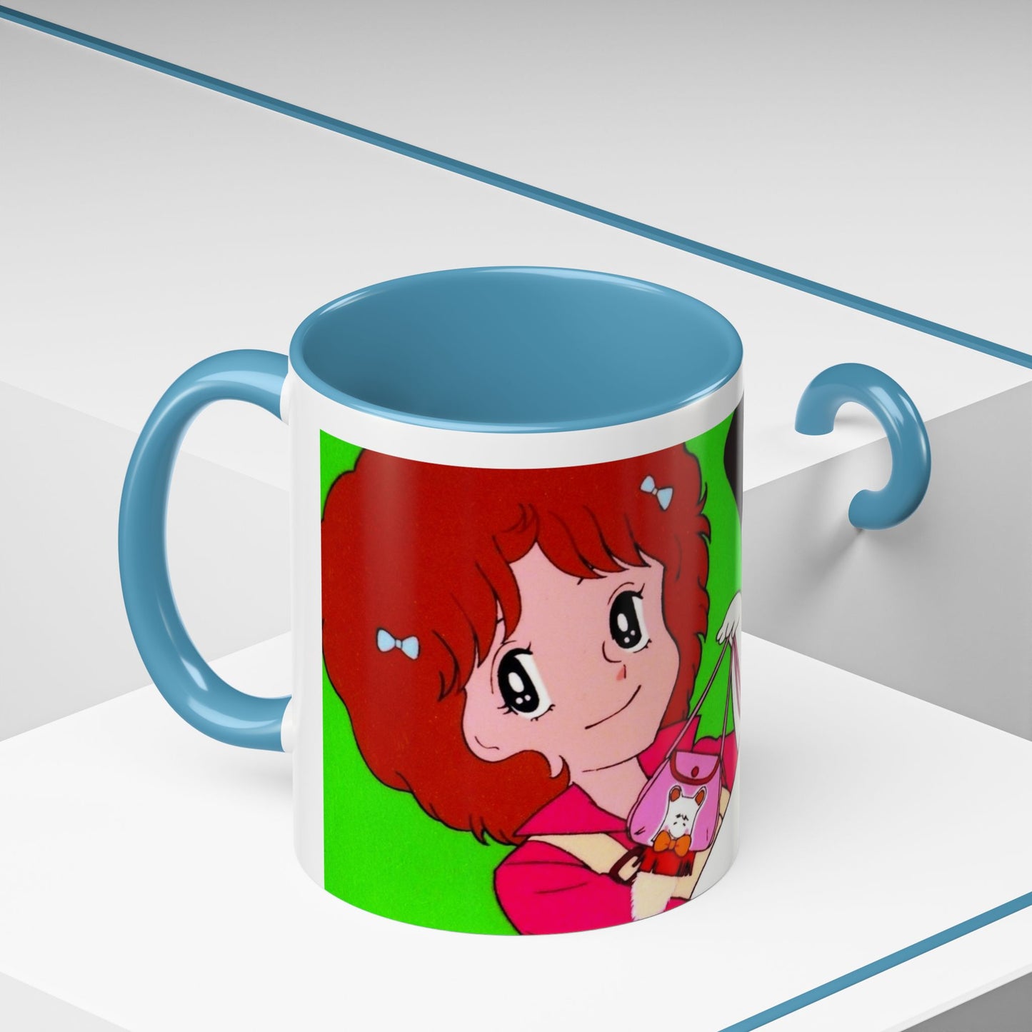 Spank tenero ribacuori Tazza — Whimsical Girl & Bunny Accent Coffee Mug