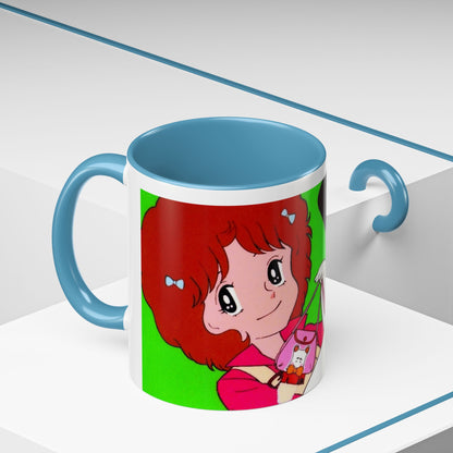 Spank tenero ribacuori Tazza — Whimsical Girl & Bunny Accent Coffee Mug