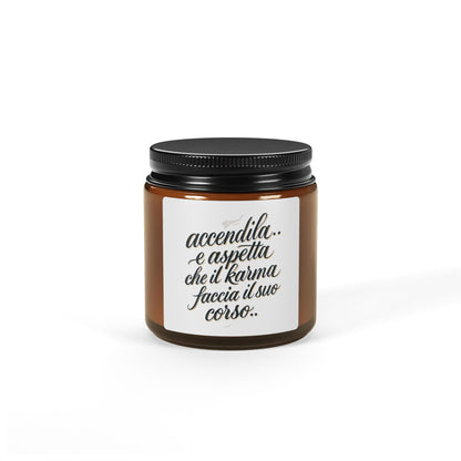 Candela profumata alla soia Karma, candela in barattolo di ambra, regalo di aromaterapia, decorazione rilassante, fragranza per la casa, essenziale per la meditazione