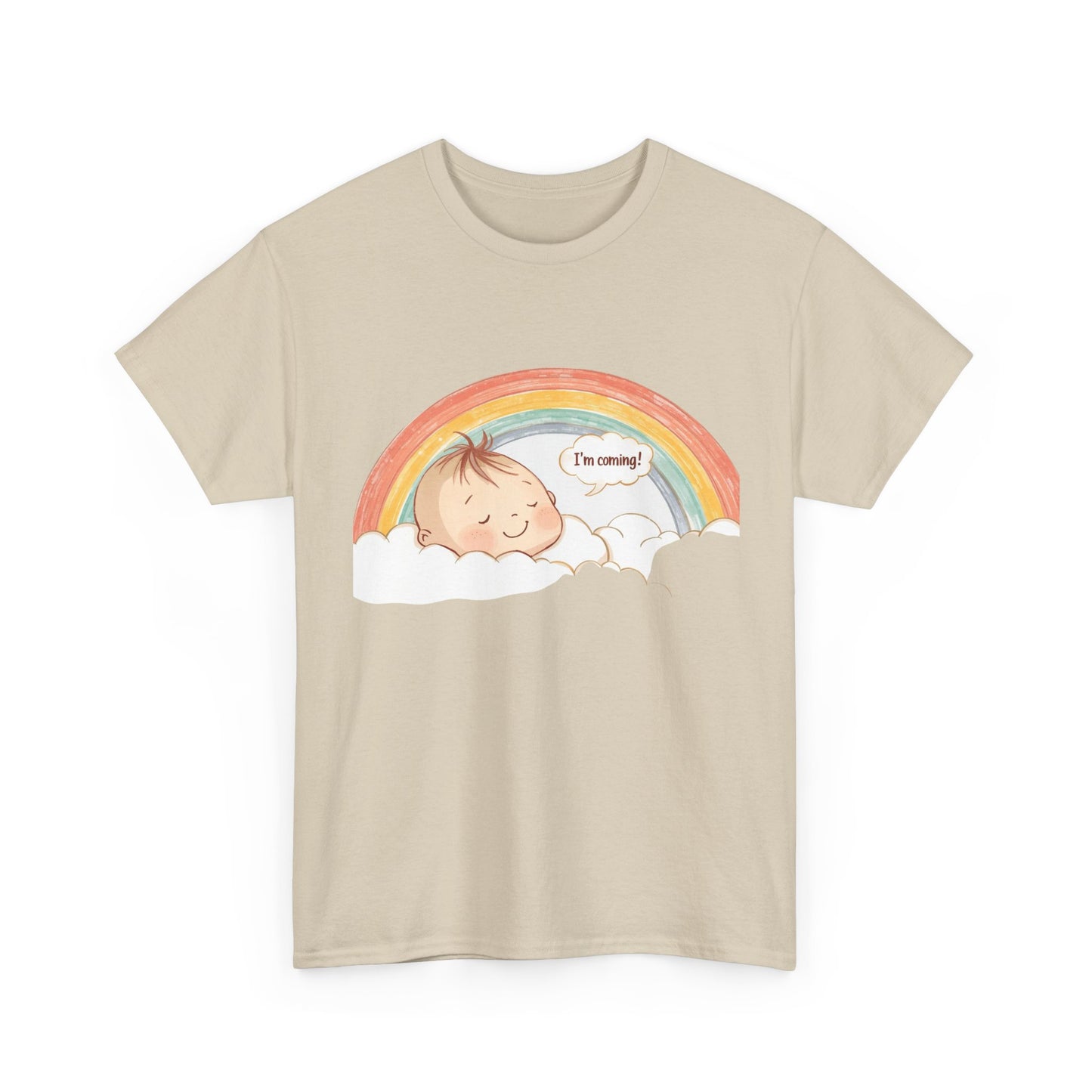 T-Shirt Premom Rainbow Baby I'M Coming