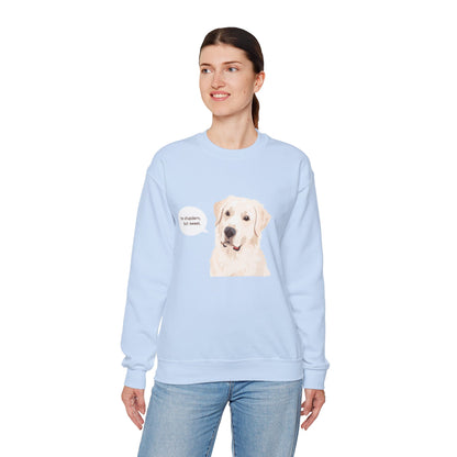 FELPA GIROCOLLO - SONO TESTARDO MA DOLCE Cute Dog Quote Crewneck Sweatshirt