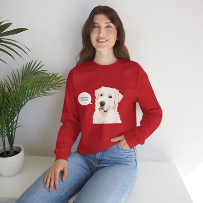 FELPA GIROCOLLO - SONO TESTARDO MA DOLCE Cute Dog Quote Crewneck Sweatshirt